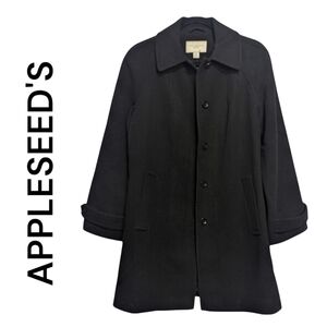 Appleseed's | NWOT Women's Wool blend Coat Jacket | Black | Size Petite Medium